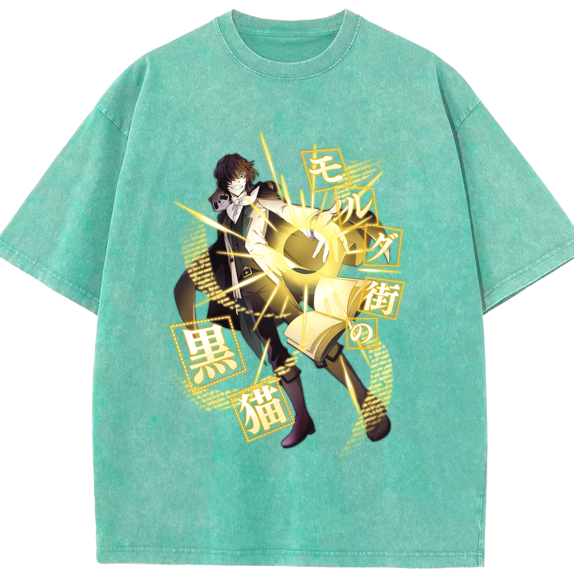 （画像用） 文豪ストレイドッグス Bungo Stray Dogs 綿100% ヴィンテージ風 半袖Tシャツ（フロントプリント）